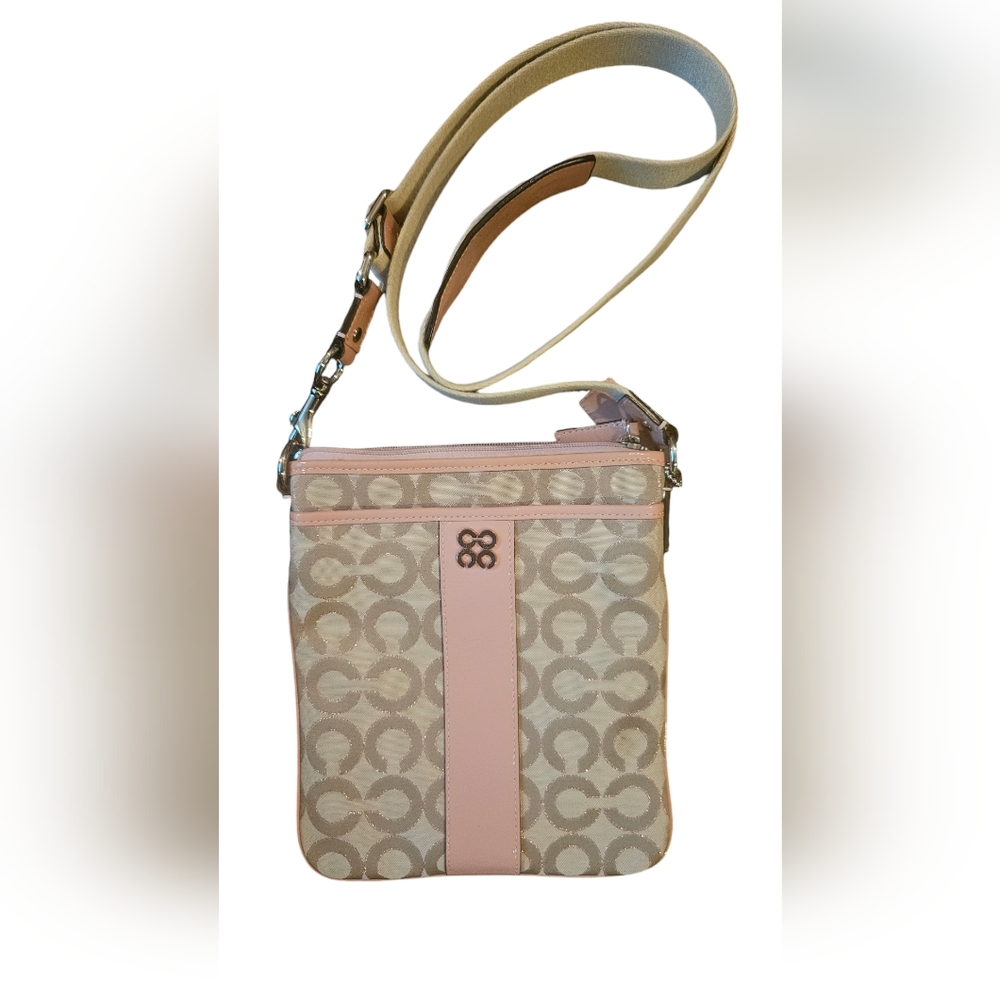 Beautiful COACH Shoulder Bag ♡ Pink & White Excellent Condition